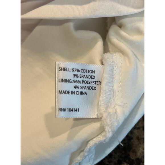 Lady Hagen Golf Skort White Zip Back Pockets Size 4 Cotton Blend - Picture 4 of 7